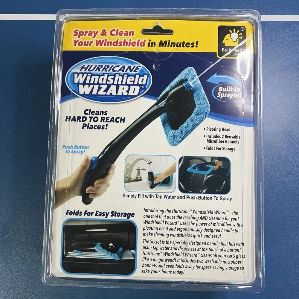 NWT!! Hurricane Windshield Wizard AS SEEN ON TV Spray And Clean Tool - Picture 4 of 13